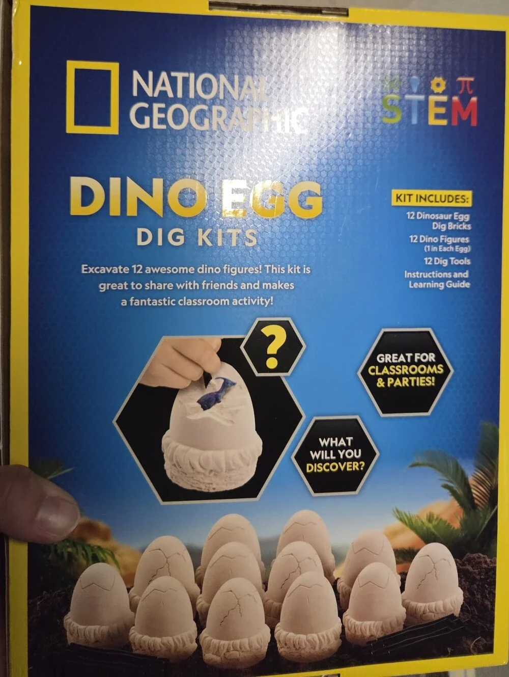 National Geographic Dino Egg Dig Kits - Blue Box